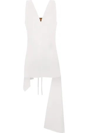Plan C Femme, Tops, Blanc, Taille: 38 FR Haut en Coton Drapé