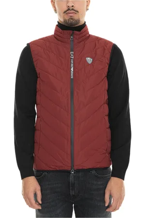 EA7 Homme, Vestes, Rouge, Taille: M Veste matelassée avec logo latéral