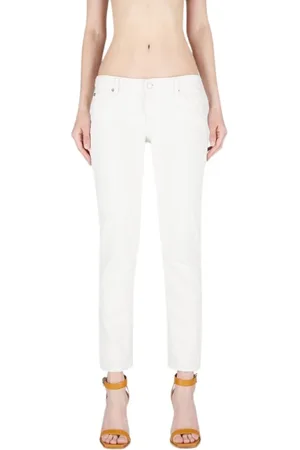 Dsquared2 Femme, Jeans, Blanc, Taille: 36 FR Jean Droit