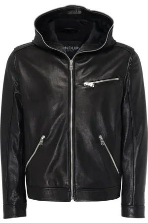 Dondup Homme, Vestes, Noir, Taille: M Veste Élégante en Cuir