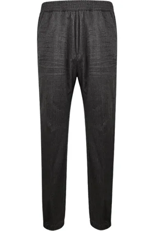 Dsquared2 Femme, Pantalons, Gris, Taille: 38 FR Pantalon en Laine Mélangée à Taille Élastique