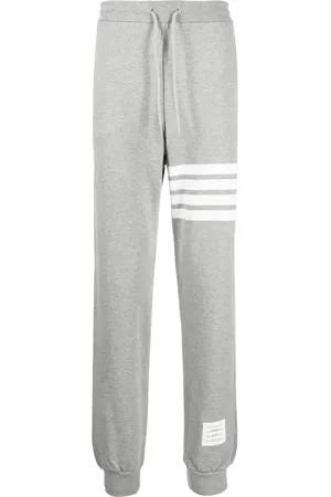 Thom Browne Homme, Pantalons, Gris, Taille: L Pantalon de survêtement gris à 4 barres Loopback