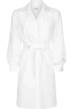 Dondup Femme, Robes, Blanc, Taille: 38 FR Robe Chemise Blanche Ambito Ss25