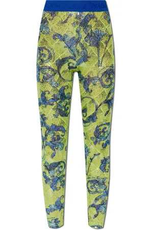 VERSACE Femme, Pantalons, Multicolore, Taille: 36 FR Leggings avec des paillettes scintillantes