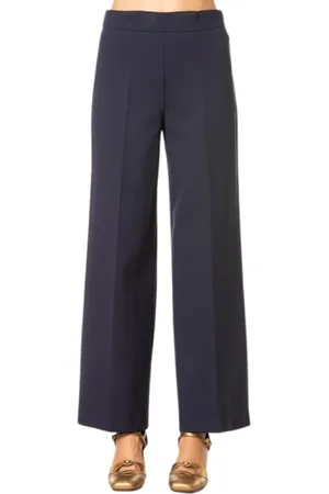 LIVIANA CONTI Femme, Pantalons, Bleu, Taille: 42 FR Pantalon Palazzo de Nuit en Viscose