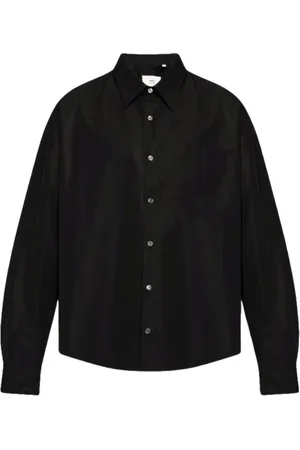Ami Homme, Chemises, Noir, Taille: S Chemise Noire Boxy à Manches Courtes
