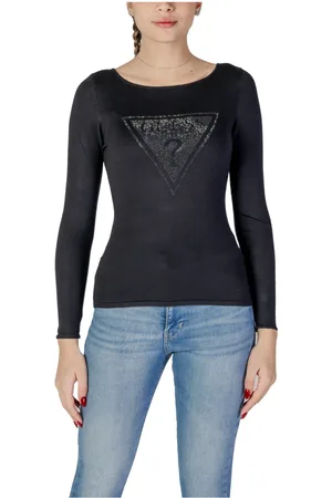 Guess Femme, Pulls, Noir, Taille: 42 FR Pull Noir Col Rond