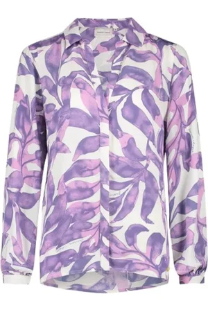 Fabienne Chapot Femme, Blouses et Chemises, Violet, Taille: 40 FR Chemisier Floral en Viscose
