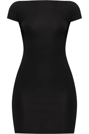 Dsquared2 Femme, Robes, Noir, Taille: 36 FR Robe Noire Évasée à Manches Volantées