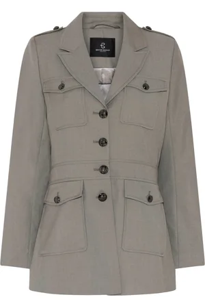 Bruuns Bazaar Femme, Vestes, Gris, Taille: 40 FR Élégante veste Carotabbbakita à boutons
