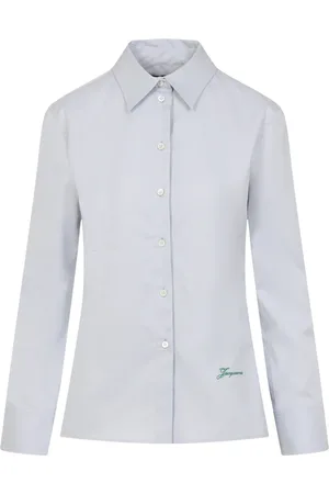 Jacquemus Femme, Blouses et Chemises, Gris, Taille: 36 FR Chemise Grise Élégante pour Femmes