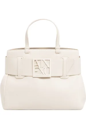 Armani Exchange Femme, Sacs, Blanc, Taille: ONE Size Sac à main avec bouton-pression et logo