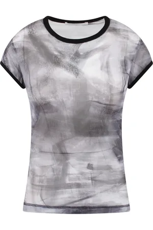 Helmut Lang Femme, Tops, Multicolore, Taille: 38 FR Tee-shirt Slim-Fit à col rond avec manches courtes