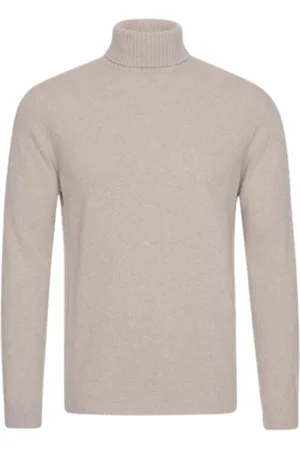 Oscar Jacobson Homme, Pulls, , Taille: L Pull à col roulé marron clair