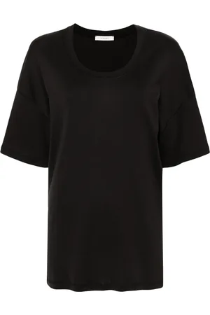 LEMAIRE Femme, Tops, Noir, Taille: 40 FR T-shirt décontracté en coton