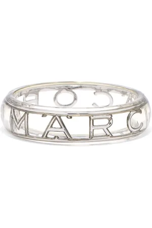 Marc Jacobs Femme, Accessoires, Gris, Taille: ONE Size Bracelet Logo Monogramme Argenté