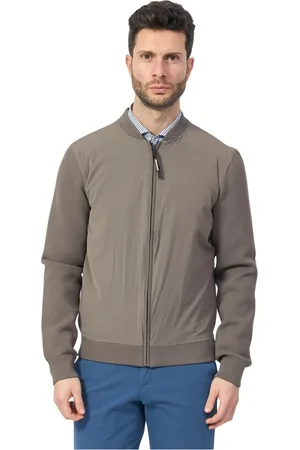 ECOALF Homme, Vestes, Gris, Taille: S Manteau gris avec fermeture éclair complète et détail logo