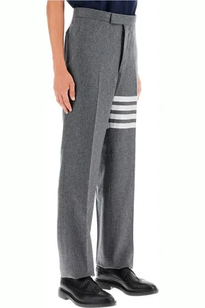 Thom Browne Homme, Pantalons, Gris, Taille: S Pantalon 4-Bar en Laine et Cachemire