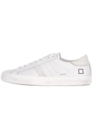 D.A.T.E. Homme, Chaussures, Blanc, Taille: 40 EU Cuir Logo Baskets Semelle en caoutchouc