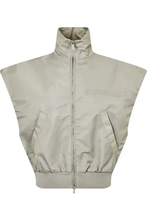 FEAR OF GOD Femme, Vestes, Gris, Taille: 38 FR Essentials Logo Smoke Running Vest
