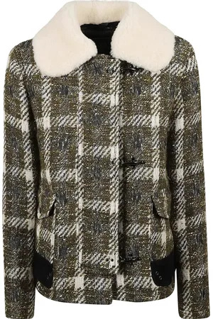 FAY Femme, Vestes, Vert, Taille: 40 FR Manteau en Laine et Cachemire