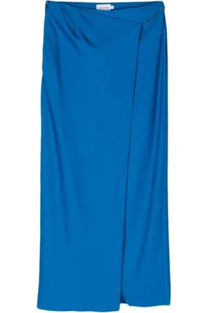 Calvin Klein Femme, Jupes, Bleu, Taille: 38 FR Jupe Détail Métal