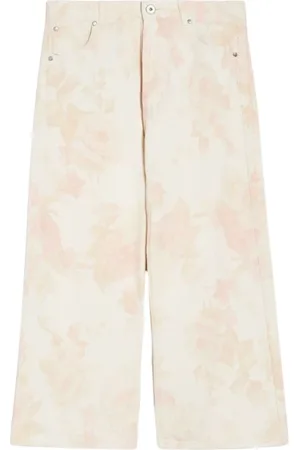 Max Mara Femme, Pantalons, , Taille: 38 FR Rodano Floral Cropped Jeans