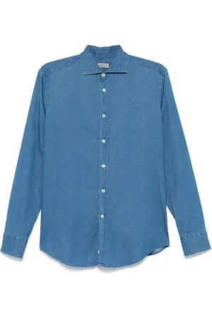CANALI Homme, Chemises, Bleu, Taille: XL Chemise en coton avec élasthanne
