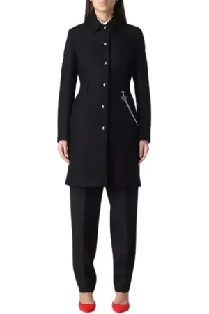 Moschino Femme, Manteaux, Noir, Taille: 38 FR Manteau Croisé