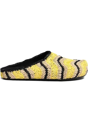 Marni Homme, Chaussures, Multicolore, Taille: 40 EU Fussbett Sabots en Raphia