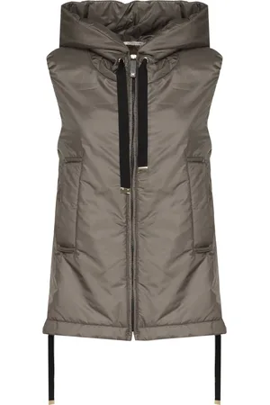 Max Mara Femme, Vestes, , Taille: 36 FR Manteau Imperméable à Double Fermeture Éclair et Capuche à Cordon