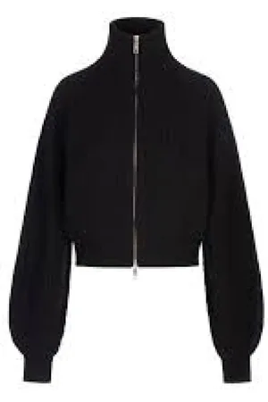 Sportmax Femme, Pulls, Noir, Taille: 40 FR Cardigan Tricot Élégant