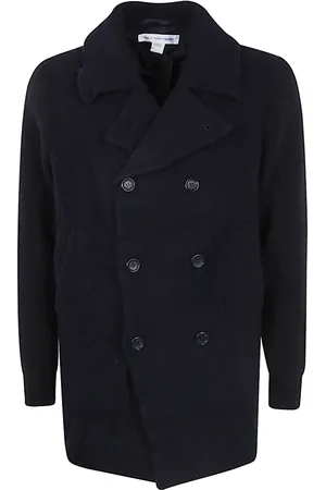 Comme des Garçons Homme, Manteaux, Bleu, Taille: S Manteau Tissé Marine
