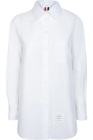 Thom Browne Femme, Blouses et Chemises, Blanc, Taille: 38 FR Camicia Open Back Bia Shirt