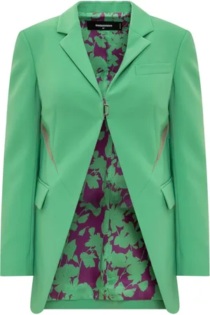 Dsquared2 Femme, Vestes, Vert, Taille: 40 FR Blazer Moderne Découpé