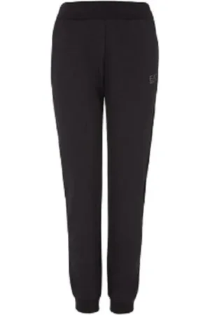 EA7 Femme, Pantalons, Noir, Taille: 40 FR Pantalon de survêtement Femme avec Logo Avant
