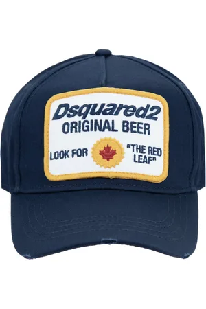Dsquared2 Unisex, Accessoires, Bleu, Taille: ONE Size Casquette de baseball brodée avec fermeture ajustable