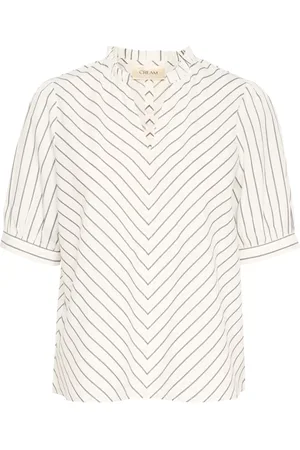 Cream Femme, Blouses et Chemises, , Taille: 40 FR Chemisier à rayures avec manches courtes