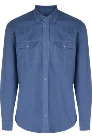 Dondup Homme, Chemises, Bleu, Taille: S Camicia Shirt