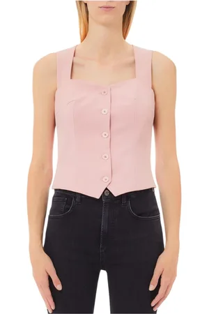 Liu Jo Femme, Vestes, Rose, Taille: 36 FR Gilet Élégant