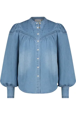 Fabienne Chapot Femme, Blouses et Chemises, Bleu, Taille: 38 FR Baker Blouse