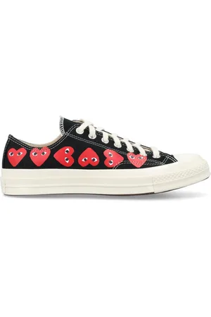 Comme des Garçons Homme, Chaussures, Multicolore, Taille: 38 EU Baskets Basses à Imprimé Cœur Noir
