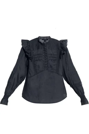 AllSaints Femme, Blouses et Chemises, Bleu, Taille: 36 FR Top Heather