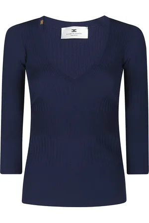 Elisabetta Franchi Femme, Pulls, Bleu, Taille: 34 FR Pull en Tricot
