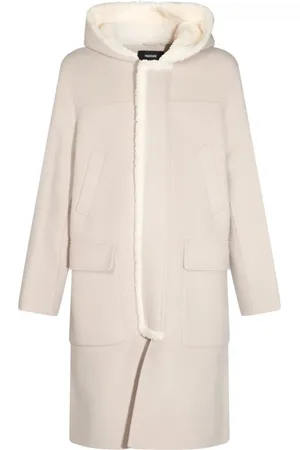 Mackage Homme, Manteaux, , Taille: 2XS Abraham Manteau Long à Capuche en Laine Double Face Lourde