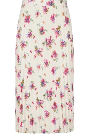 Liu Jo Femme, Jupes, Multicolore, Taille: 38 FR Jupe plissée fleurie avec strass