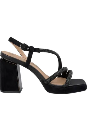 Alma en Pena Femme, Chaussures, Noir, Taille: 40 EU Sandale à talon avec strass