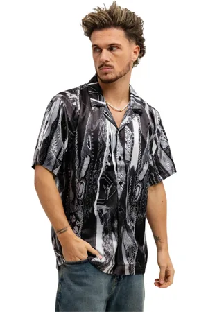 Carlo Colucci Homme, Chemises, Multicolore, Taille: L Chemise Homme Élégante Noire