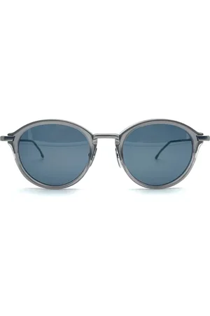Thom Browne Homme, Accessoires, Gris, Taille: ONE Size Lunettes de soleil rondes