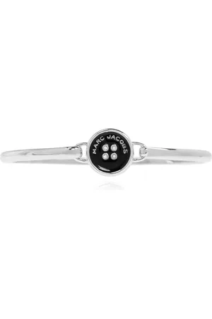 Marc Jacobs Femme, Accessoires, Gris, Taille: ONE Size Le Bracelet Charnière Bouton Émaillé